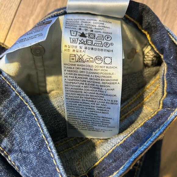 Levi’s dark wash 513 jeans W34 L30 men’s denim straight leg relaxed - Picture 6 of 8